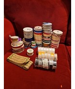 Vintage Lot of 50 Plus Ribbon Spools  Offray, misc Trim New - $54.23 CAD