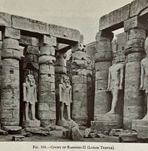 1942 Egypt Court of Ramses II Historical Print Antique Ephemera 8x5  - $19.99