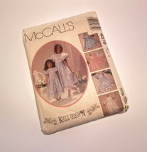McCall&#39;s 4375 Girls Pinafore Smocked Collar Pantaloon Sz 5 Pattern Cut Vtg 1989 - £9.23 GBP
