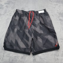 Nike Shorts Mens XL Black Tidal Flow Horizon Red Drawstring Active Bottoms - $19.78