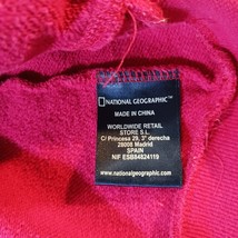 National Geographic Full Zip Pockets Women's Fuschia Cotton Sweatshirt Jacket M image 5
