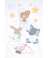 Jack Dempsey Needle Art Praying Bear and Friends Crib Quilt Top - £15.22 GBP