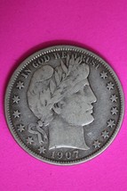 1907 O Barber Liberty Half Dollar Silver Coin Better Grade New Orleans Mint 94 - $85.32 CAD