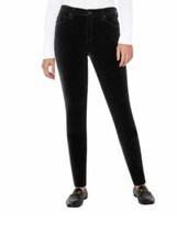 Well Worn Ladies&#39; High-Rise Luxe Velvet Tapered Pants, Black - $18.80