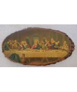 1950s Vintage Jesus-The Last Supper Picture-Da Vinci Colorado Wood Edge ... - £27.18 GBP