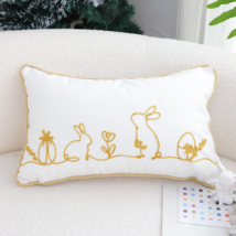 SOGA 2x 30x50cm Elegant White Easter Embroidered Decorative Pillow Covers - $48.90+