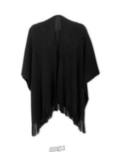 Jack&Missy Knit Wrap Black One Size - £34.16 GBP