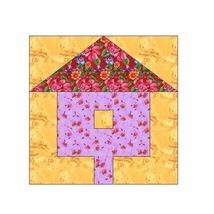 Bird House Paper Piecing Quilt Block Pattern  068 A - $2.75
