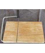 Vintage Produce Enterprises Wooden Cheese Board with Built in Slicer - GDC - $33.94 CAD