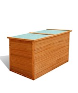 vidaXL Storage Box Brown Fir wood, plywood, waterproof roof - $393.38 CAD