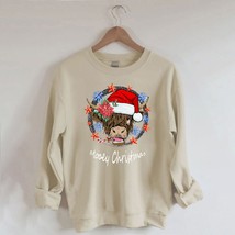  Christmas Casual Sweatshirt Funny Print Design Autumn Winter Long-sleeve Trauit - £54.66 GBP