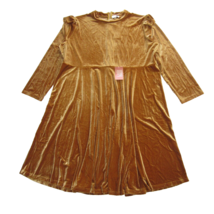 NWT Ivy City Co La La Lady in Gold Stretch Velvet Fit &amp; Flare Dress 5X - $89.10