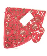 Christmas Tree Skirt Red and Gold Vintage Design Plus Matching Stocking New - $12.19