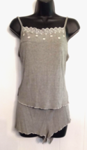 Avon Intimates Gray Short Pajamas Set Cami Tap Pants Women&#39;s Small AS IS - £6.15 GBP