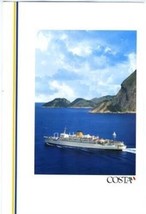 Enrico Costa on Cover of S S Costa Riviera Menu Cruise Line - $29.67