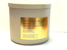 CARAMEL &amp; VANILLA  Bath &amp; Body Works 3 Wick Candle   14.5OZ    BRAND NEW - $24.26