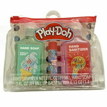 Play-Doh Hand Soap Lip Balm w/ Carry Case Gift Set Kit 4 Pieces - £7.96 GBP