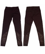 Victoria Secret Sport Knockout Mesh Maroon and Gold Tight Leggings Women... - $18.00