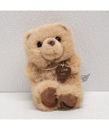 Vintage Russ Berrie Brown Bear Plush I Love You Tag Mini 5&quot; Soft Plush - $367.19 MXN