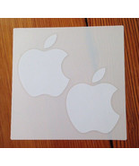 NEW Pair Genuine OEM Authentic White Apple Logo Decal Sticker 2 Total St... - £14.92 GBP