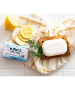6 Bars Kirk&#39;s FresH Scent CASTILE BAR SOAP 100% Coconut gentle 4oz x6 Co... - $32.11