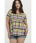 Torrid Peplum Gauze Smocked Off-Shoulder Top Size 0 - $39.37 CAD