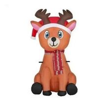 3.5 ft. H x 2 ft. W Air Blown Reindeer Christmas Inflatable with LED Lights - $41.62 CAD