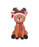 3.5 ft. H x 2 ft. W Air Blown Reindeer Christmas Inflatable with LED Lights - $41.62 CAD
