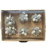 Rachel Zoe Beaded Napkin Rings Silver Metallic Beaded 3 Set Of 6 Holiday... - $492.36 MXN