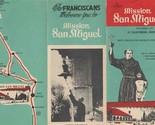 Mission San Miguel Brochure Paso Robles California Franciscans Welcome You - $27.72