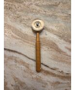 vintage wooden jingle stick handheld tambourine kids musical instrument - $219.15 MXN