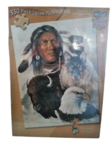 Master Pieces One Spirit Jigsaw Puzzle 18&quot;x24&quot; 550 Pc Wolf Eagle Buffalo NEW - £13.23 GBP