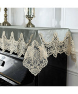 78”x33” Piano Anti-Dust Cover Dust Print Lace Fabric Cloth Upright Piano... - £46.33 GBP