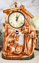 Ebros Christian Rustic Holy Family Nativity of Jesus Desk Table Clock Fi... - £24.71 GBP