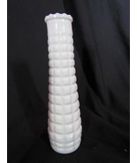 Vintage White Pressed Milk Glass Bud Vase Square 8.5 &quot; Tall  - €16,41 EUR