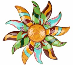 Plow &amp; Hearth Metal Talavera Flower Wall Art - £68.64 GBP