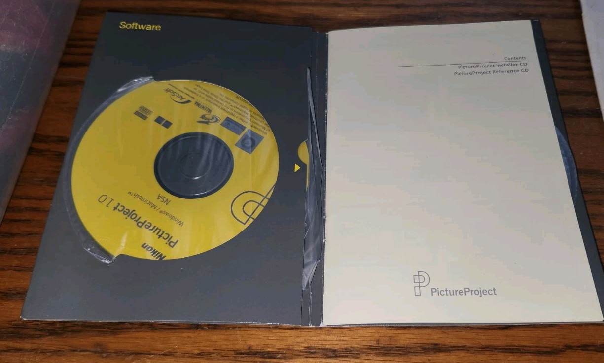 Nikon Picture Project 1.0 Software & Manual CD's Windows & MAC - Image ...