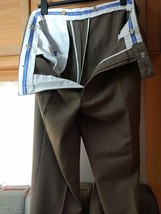 Means Trousers - The Fitting Room Size 38 Polyester Brown Trousers - $18.00