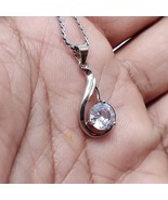 6mm Round Cut Moissanite Diamond Pendant Solitaire Pendant for Woman Lab... - €78,66 EUR