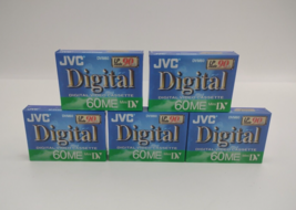 JVC DVM60 Mini DV 60ME Digital Video Cassette Lot of 5 - £22.22 GBP