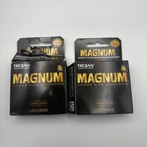 2 BOXES TROJAN MAGNUM LARGE SIZE CONDOMS 3CT EACH 6 TOTAL Exp.02/29-03/29 - €10,95 EUR