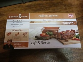 Copper Chef Perfect Loaf Pan Non Stick Theiss Cooking Bakeware Recipe Bo... - $24.74