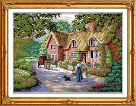 PDF Cross Stitch Pattern Cottage Living 47X36cm (18.5&#39;&#39;x14.17&#39;&#39;) - $4.50