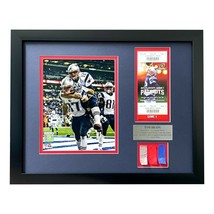 Tom Brady Authentic Game Used Super Bowl 53 Confetti &amp; Ticket Collage Pa... - £156.62 GBP