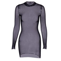 2022  Women Dress  See-through Long Sleeves Dress Slim Tight Backless Dress Part - £72.67 GBP