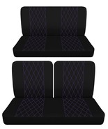 Fits 1949 to 1968 Chevy BelAir 2door Front 50-50 top and Rear bench seat covers - $159.99