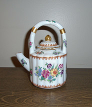 Porcelaine De Paris France Individual Teapot Hand Painted Floral 1920s Antique - £43.52 GBP