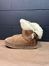 UGG Bailey Button Womens Size 10 Chestnut Sheepskin Shearling Winter Boots 5803 - £23.51 GBP