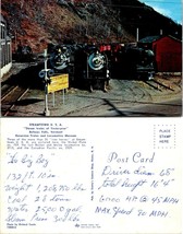 Train Railroad Steamtown USA Excursion &amp; Locomotive Museum Written On Postcard - £7.39 GBP