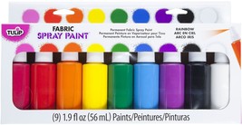Tulip Fabric Spray Paint Party Pack 1.9oz 9/Pkg-Assorted (Pack of 1) - $1,158.09 MXN